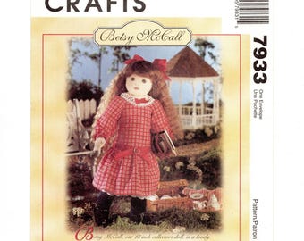 18" Betsy McCall Doll w/ Period Clothing & Iron On Transfer for Face, Uncut Sewing Pattern