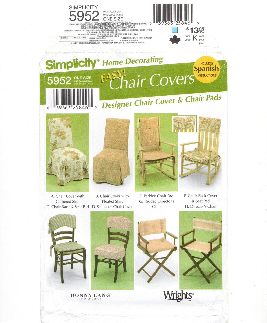 Easy Chair Covers W/ Skirt Back Covers & Chair Pads Uncut Etsy
