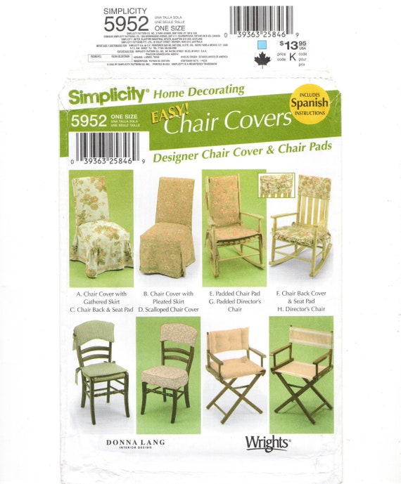 Easy Chair Covers W/ Skirt Back Covers & Chair Pads Uncut Etsy