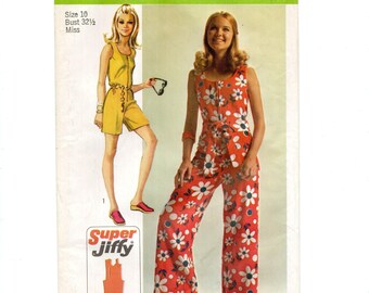 Size 10 Sleeveless Jumpsuit w/ Front Zipper, Uncut Sewing Pattern