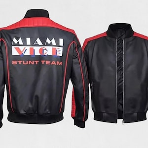 Colt Seavers Ryan Gosling The Fall Guy 2024 Movie, Miami Vice Stuntman Team Real Leather Bomber Jacket, Cosplay Costume Gift