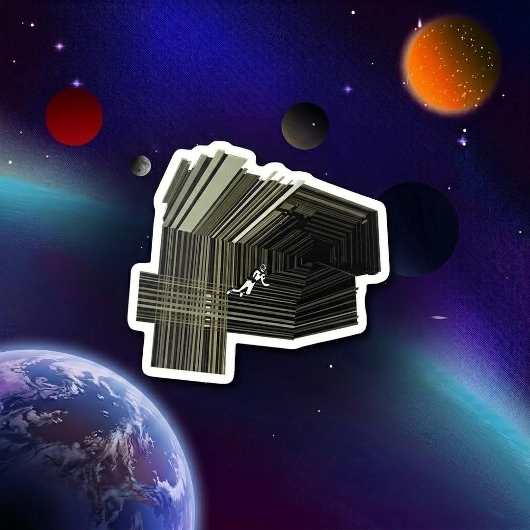 Interstellar Sticker, NASA Retro Sticker, Space Logo Decal, Waterproof ...