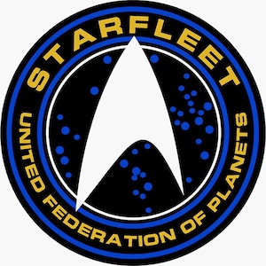 Starfleet United Federation of Planets Sticker, Sci Fi Space Emblem Vinyl Decal, Laptop Water Bottle Sticker, Nerd Gift