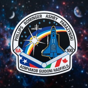 Space Shuttle Mission Patch Embroidered Iron On Sew On Patch Retro Space Program Astronaut Crew Badge Jacket Backpack