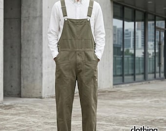 Mono retro / Pantalones holgados con tirantes / Ropa de diario / Estilo casual urbano