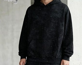 Gewaschen Hoodie Jacke | Lässiges lockeres Pullover Sweatshirt | Alltagskleidung | Y2K Streetwear-Stil