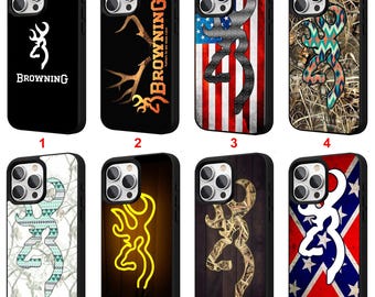 Realtree Browning Camo iPhone Case for iPhone 11 12 13 14 15 16 17 Pro Max Plus Air 17e| Personalized Case Custom Phone Cover #B