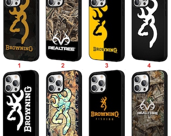 Realtree Browning Camo iPhone Case for iPhone 11 12 13 14 15 16 17 Pro Max Plus Air 17e| Personalized Case Custom Phone Cover #A