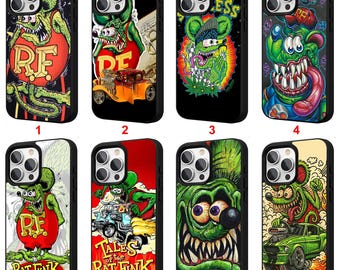 Rat Fink iPhone Case for iPhone 11 12 13 14 15 16 17 Pro Max Plus Air 17e | Personalized Case Custom Phone Cover #C