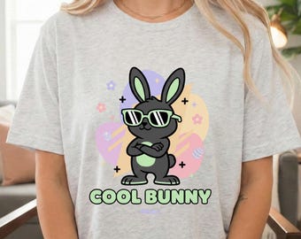 Bunny Easter Tee Pastel Spring Graphic Shirt