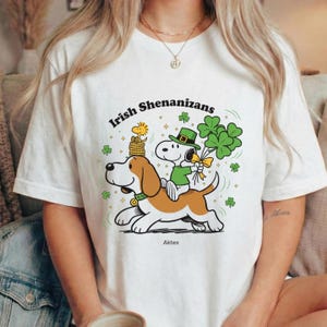 Irish Dog Shirt Funny St Patricks Day Tee Shamrock Lucky Party Shirt