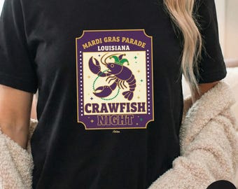 Louisiana Crawfish Shirt Retro Mardi Gras Carnival Festival Outfit