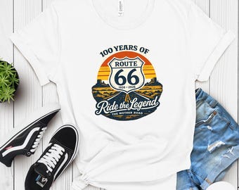 Route 66 Centennial Shirt 1926 2026 Ride the Legend Tee The Mother Road Vintage Highway Road Trip Gift