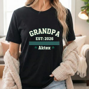 Grandpa Est 2026 Lucky Shirt St Pattys Day March 17 Irish Gift Tee