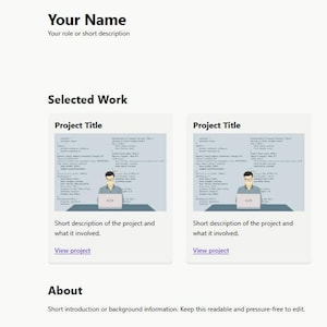 Modèle de site Web Portfolio Showcase HTML CSS Site Web personnel accessible