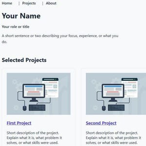 Portfolio-Heavy Resume Website Template | HTML & CSS Personal Site for Designers and Developers