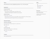 Two Column Resume Website Template