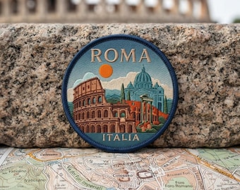 Parche bordado de viaje al Coliseo de Roma, Italia