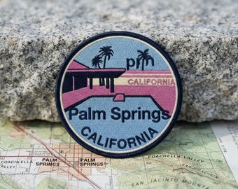 Parche bordado de viaje a Palm Springs, California