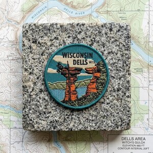 Wisconsin Dells Embroidered Patch: Witch's Gulch Souvenir Iron-On Badge