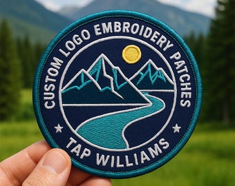CUSTOM LOGO Embroidered Patches Personalised Any Shape Iron On Sew On Patch for Backpacks Jacket School Team Group
