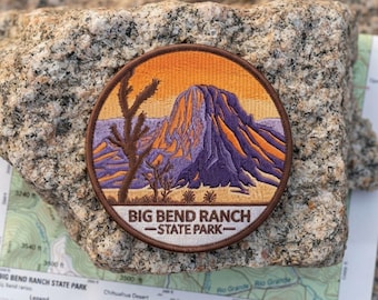 Parche bordado de viaje del Parque Estatal Big Bend Ranch, Texas