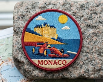 Parche bordado de viaje de carreras del Gran Premio de Mónaco