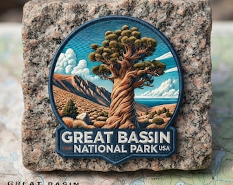 Parche bordado del Parque Nacional Basin – Recuerdo de viaje de Nevada (para planchar)