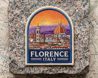 Retro Florence Italy Duomo Cathedral Embroidered Patch Travel Souvenir Badge