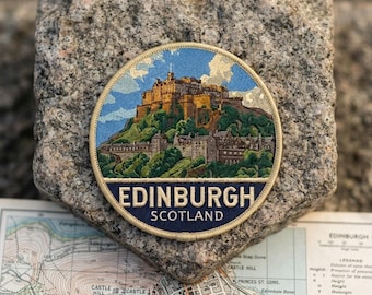 Parche bordado de viaje del Castillo de Edimburgo, Escocia