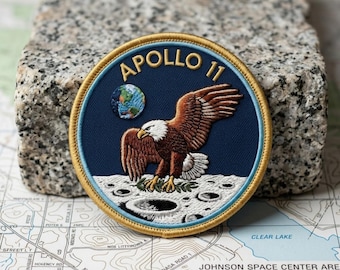Retro Apollo 11 NASA Mission Embroidered Patch Classic Moon Landing Space Badge