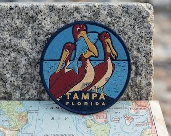Parche bordado de viaje de los Tampa Florida Pelicans