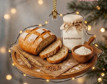 Personalized Sourdough Bread Maker Ornament Keychain Custom Name 2D Acrylic Gift