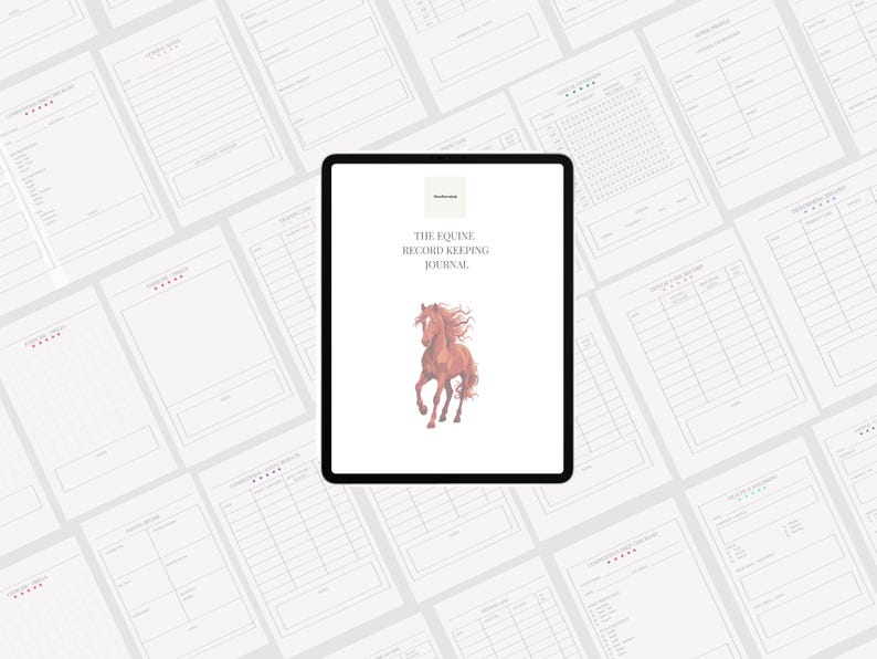 Equine Planner Printable, Horse Training and Care Journal, Equestrian ...