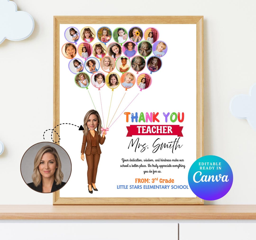 Personalized Teacher Appreciation Gift, Teacher Gift From Class, End of ...