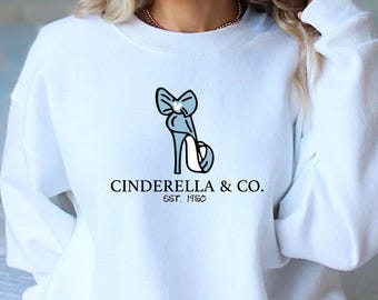 Cinderella Sweatshirt, Cinderella and Co EST 1950, Glass Slippers Sweatshirt, Disneyworld Sweatshirt,Gift For Disney Vacation,Disney Sweater
