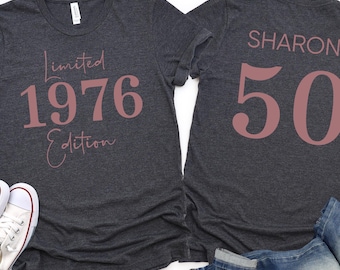 Limited Edition 1976 Birthday Shirt, Personalized Name and Age Tee