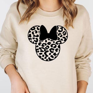 Minnie Mouse Sweatshirt, Disney Family Trip Sweatshirt, Disney Vacation Gift, Minnie Ear Sweatshirt, Magic Kingdom Sweatshirt, Disneyland image 1