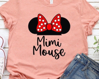 Mimi Mouse Shirt, Grandma Mouse Shirt, Disney Family Gift, Women's Disney T-shirt, Disney Grandma Tee, Disneyworld Shirt, Minnie Mouse Shirt