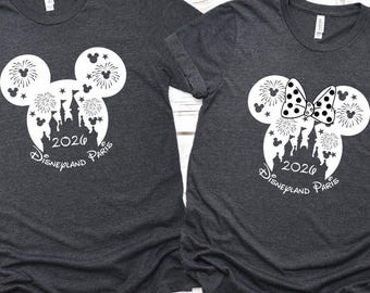 Personalized Disneyland Shirt, Disneyland Paris 2026 Shirt, Custom Disney Family Vacation Shirt, Mickey and Minnie Tee, Mickey Head T-shirt
