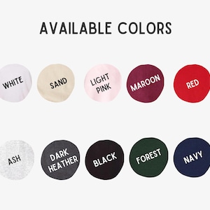 a collection of color swatches or circles, each representing a different color available for a garment or item.