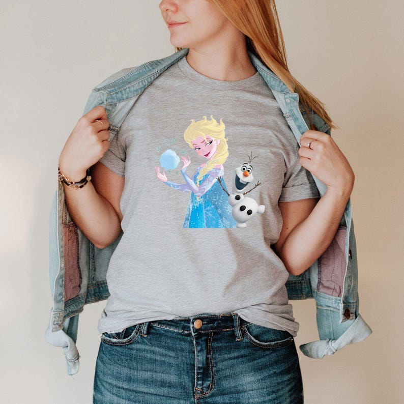 Princess Elsa Shirt, Disneyland Shirt, Disney Olaf T-shirt, Frozen Elsa Shirt, Frozen Birthday Gift, Disney Princess Tee, Disney World Shirt image 3
