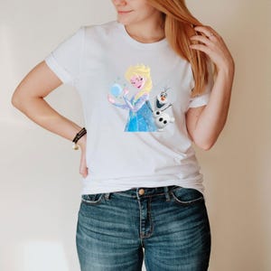 Princess Elsa Shirt, Disneyland Shirt, Disney Olaf T-shirt, Frozen Elsa Shirt, Frozen Birthday Gift, Disney Princess Tee, Disney World Shirt image 4