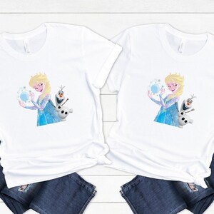 Princess Elsa Shirt, Disneyland Shirt, Disney Olaf T-shirt, Frozen Elsa Shirt, Frozen Birthday Gift, Disney Princess Tee, Disney World Shirt image 2