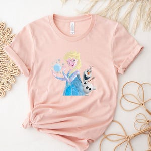 Princess Elsa Shirt, Disneyland Shirt, Disney Olaf T-shirt, Frozen Elsa Shirt, Frozen Birthday Gift, Disney Princess Tee, Disney World Shirt image 5