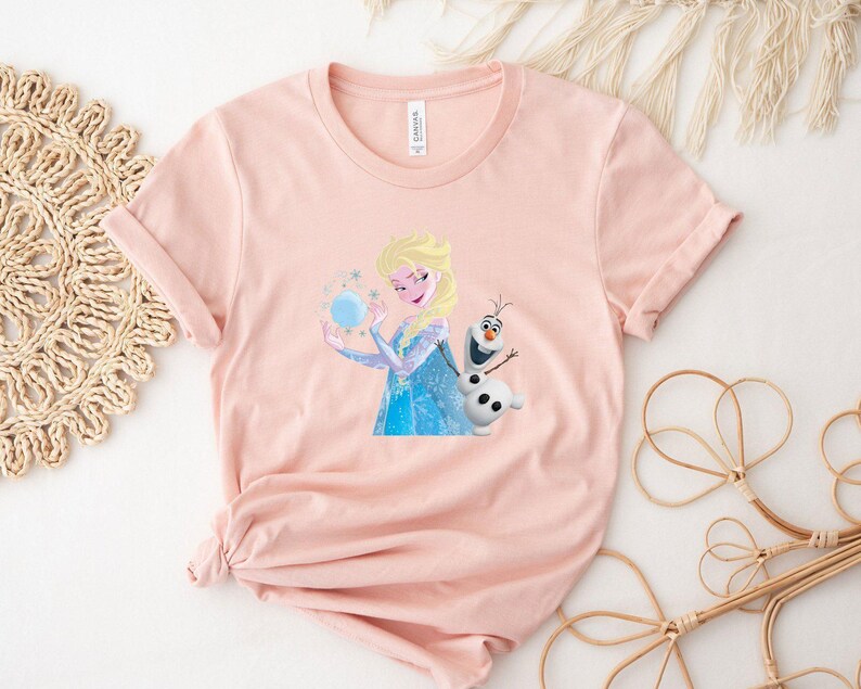 Princess Elsa Shirt, Disneyland Shirt, Disney Olaf T-shirt, Frozen Elsa Shirt, Frozen Birthday Gift, Disney Princess Tee, Disney World Shirt image 5