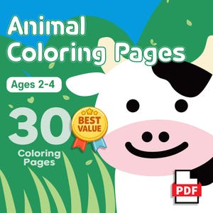 Toddler Animal Language Coloring Program – 30 Printable Pages for 24–30 Months (Parent Guided)