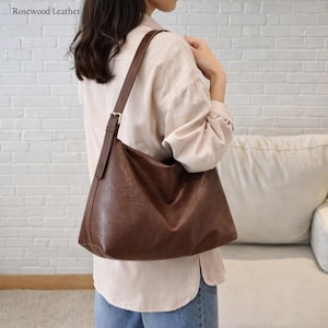 PU Leather Shoulder Bag for Work, Women’s Everyday Commuter Handbag, Large Capacity Crossbody Bag