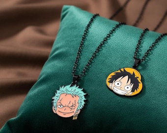 Anime Monkey D. Luffy , Roronoa Zoro Pendant Necklace - Unique  Accessory & Gift