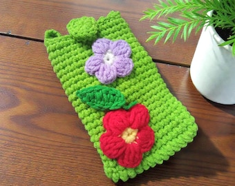 Handmade Crochet Phone Bag   Unique  Pouch  Bag